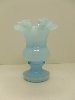 Unsigned Light Blue Opalescent Glass Vase