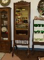 1800's Oak Cheval Mirror
