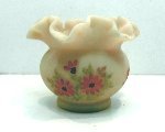 Fenton Hand Painted Satin Glass Vase
