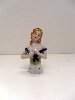 Vintage Porcelain Pincushion Half Doll Lady, Japan, 3.75 in. Tall