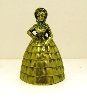 Unsigned Victorian Lady in Gown 4 7/8 in. Brass Bell