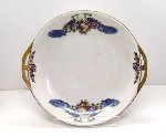 Early 1900's, Germany, 10 in. Handpainted Peacock Plate
