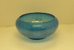 Unsigned Royal Blue Iridescent Stretch Glass 7 3/4 in. Diameter Bowl