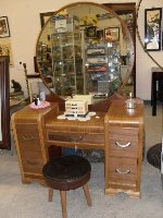 1930's Waterfall Vanity with Stool